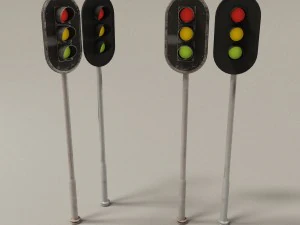 trafic lights kit collection of trafic lights 3D Model