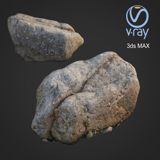3d scanned nature stone 42 Modelo 3D .c4d .max .obj .3ds .fbx .stl .blend 