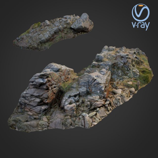 3d scanned rock cliff a Model 3D .c4d .max .obj .3ds .fbx .stl .blend