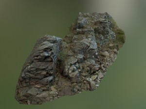 3d scanned rock cliff a Model 3D