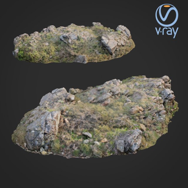 3d scanned rock cliff b 3D-Modell .c4d .max .obj .3ds .fbx .stl .blend 