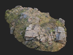 3d scanned rock cliff b 3D-Modell