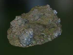 3d scanned rock cliff b 3D-Modell