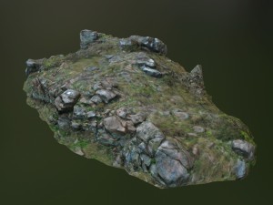 3d scanned rock cliff b 3D-Modell