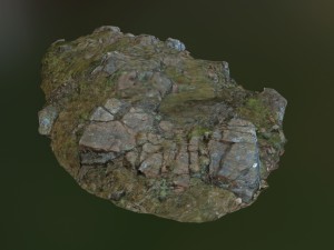 3d scanned rock cliff b 3D-Modell