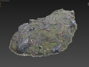 3d scanned rock cliff b 3D-Modell