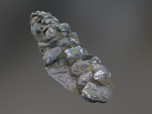 3d scanned nature stone wall a Modèle 3D
