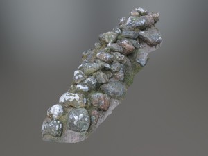 3d scanned nature stone wall a Modèle 3D