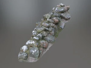 3d scanned nature stone wall a 3D Model