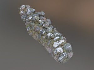 3d scanned nature stone wall a Modèle 3D