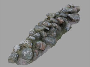 3d scanned nature stone wall a Modèle 3D