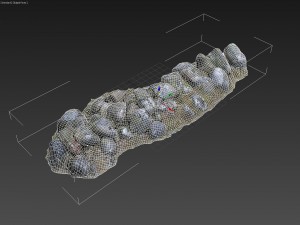 3d scanned nature stone wall b Model 3D