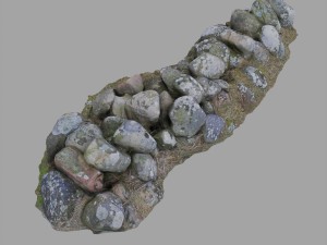 3d scanned nature stone wall b Model 3D