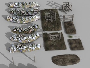 paddocks kit bundle collection 3D 모델