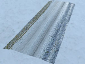 겨울 도로 타일 3D 모델