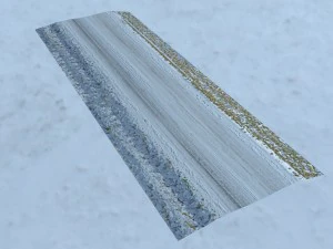 겨울 도로 타일 3D 모델