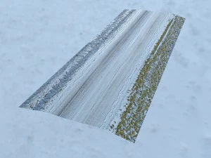 겨울 도로 타일 3D 모델