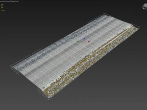 겨울 도로 타일 3D 모델