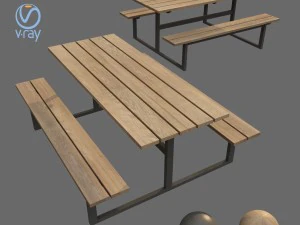 outdoor bench 3D Model