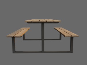 outdoor bench 3D Модель