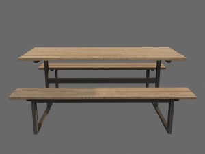 outdoor bench 3D Модель
