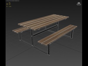 outdoor bench 3D Модель