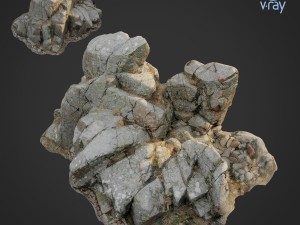 3d scanned rock cliff c 3D Model