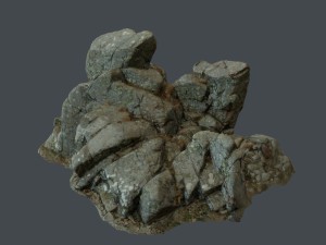 3d scanned rock cliff c 3D 模型