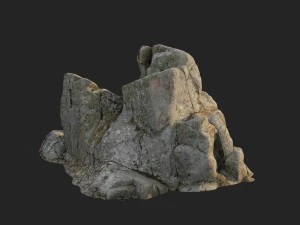 3d scanned rock cliff c 3D Model
