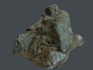 3d scanned rock cliff c 3D 模型