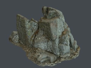 3d scanned rock cliff c 3D 模型
