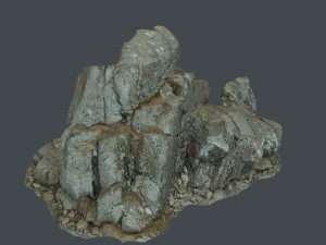 3d scanned rock cliff c 3D 模型