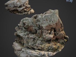 3d scanned rock cliff d 3Dモデル