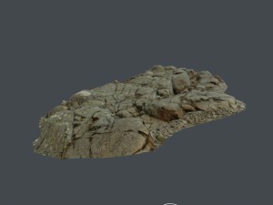 3d scanned rock cliff e 3D-Modell
