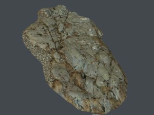 3d scanned rock cliff e 3D-Modell