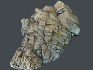 3d scanned rock cliff f 3D-Modell