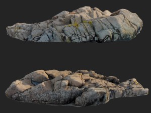 3d scanned rock cliff f 3D-Modell