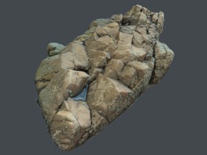 3d scanned rock cliff f 3D-Modell