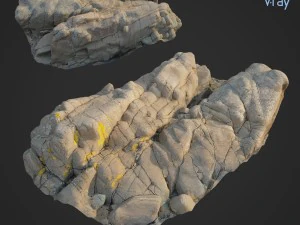 3D-gescannte Felsklippe g 3D Modell