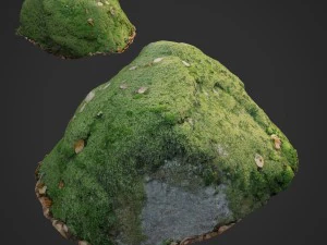 mossy stones bundle b 3D Model