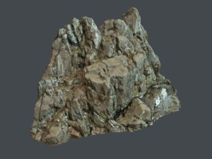 3d scanned rock cliff h 3D Model