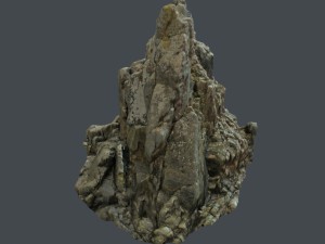 3d scanned rock cliff h 3D Model