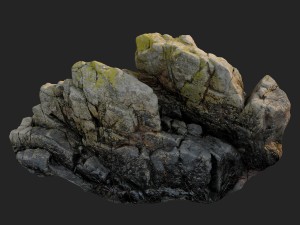 3d scanned rock cliff i 3D-Modell