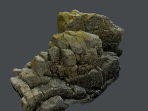 3d scanned rock cliff i 3D Model
