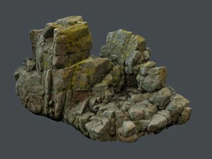 3d scanned rock cliff i 3D Model