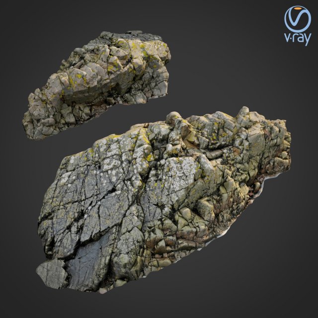 3d scanned rock cliff j 3D Model .c4d .max .obj .3ds .fbx .stl .blend 