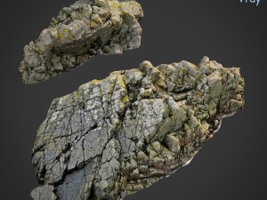 3d scanned rock cliff j 3D मॉडल
