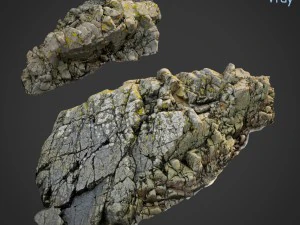 3D-gescannte Felsklippe j 3D Modell