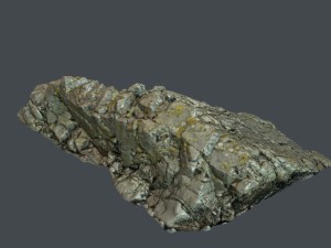 3d scanned rock cliff j 3D Model