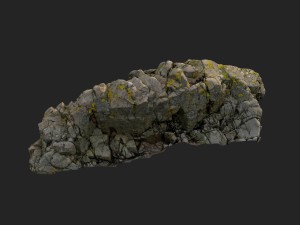 3d scanned rock cliff j 3D Model